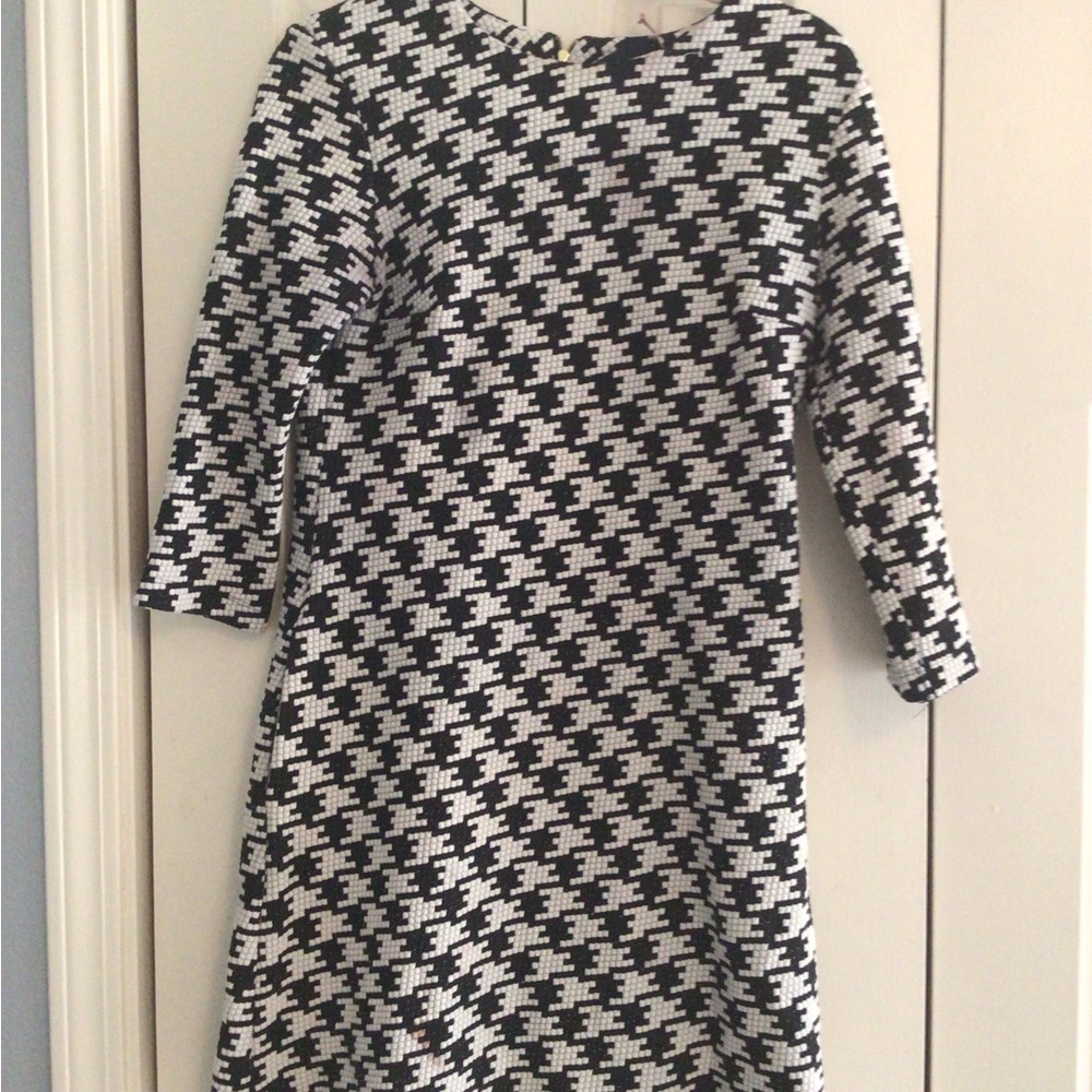 Just Taylor Chic Black and White Houndstooth Dress size 8